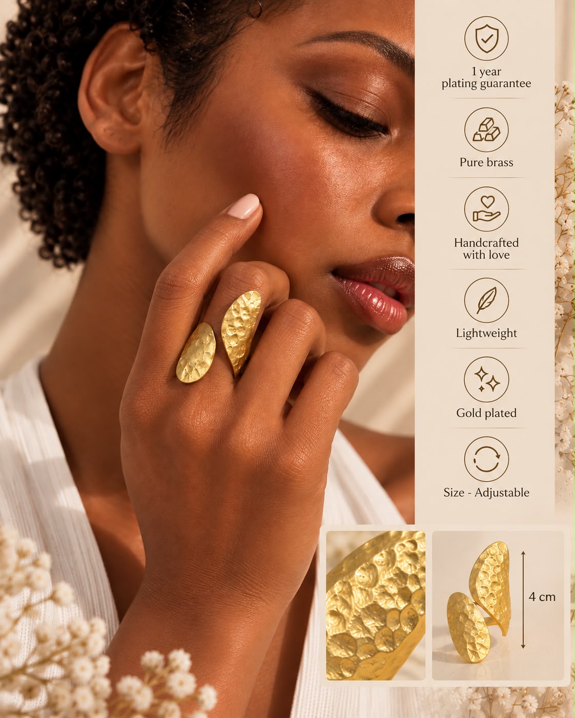 Diverge Adjustable Ring Golden