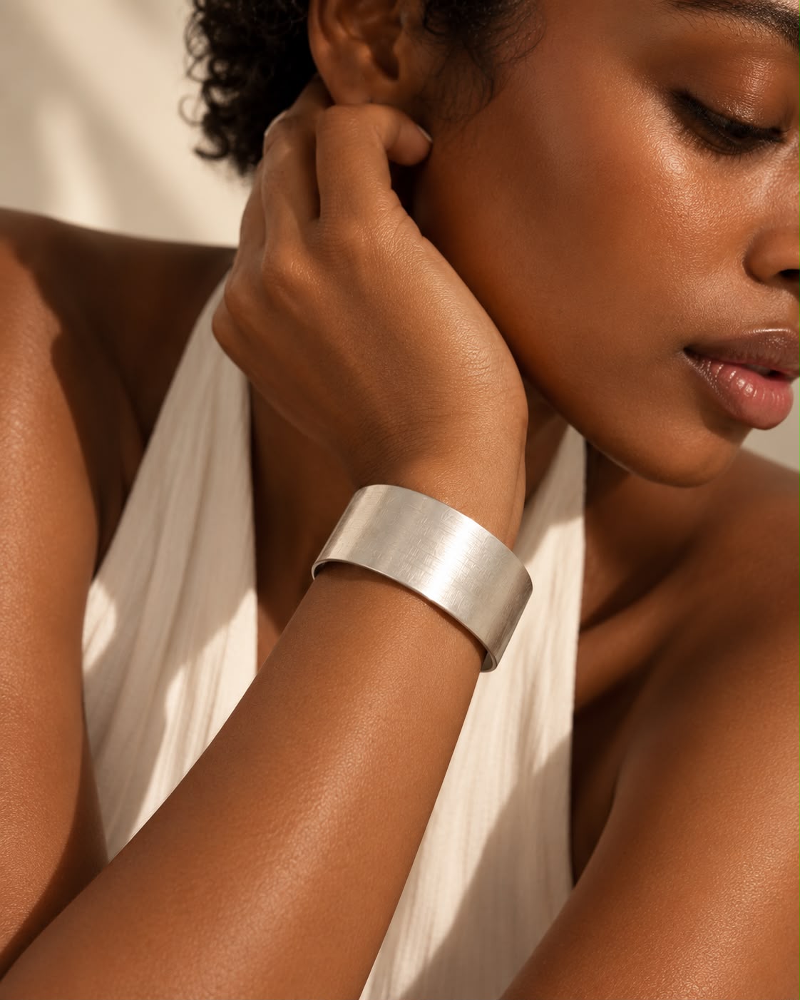Ditalini Adjustable Cuff Silver