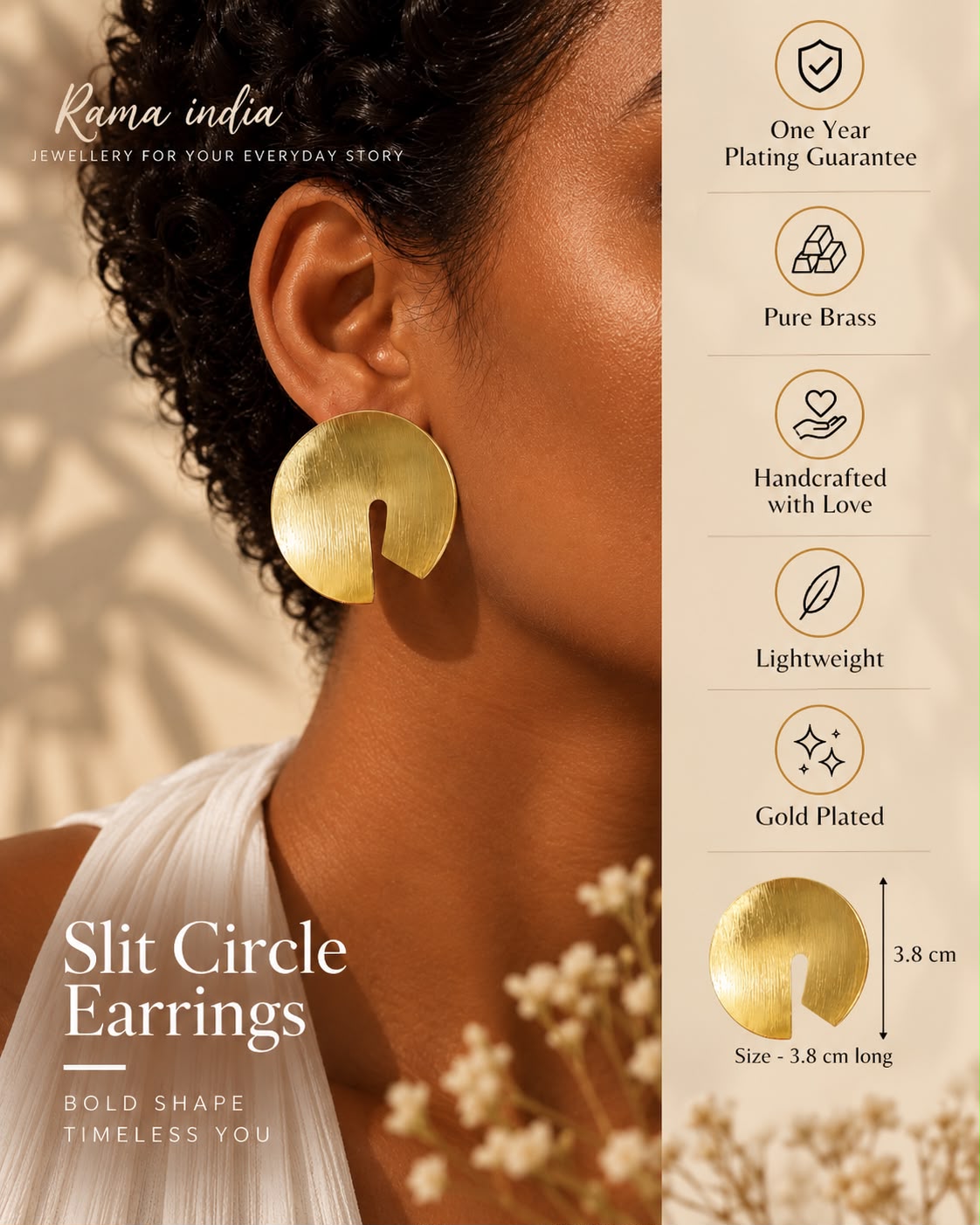 Slit Circle Earrings