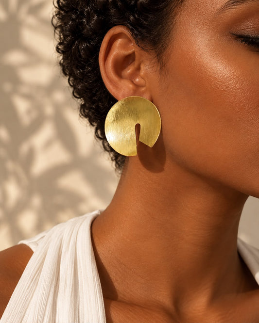 Slit Circle Earrings