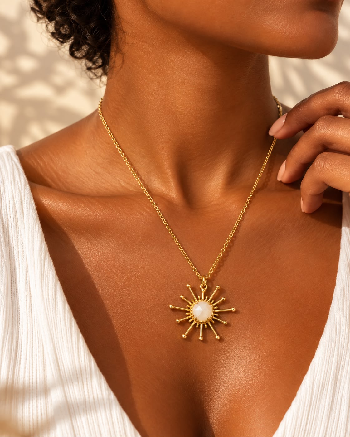 Sunrise Moon-stone Pendant