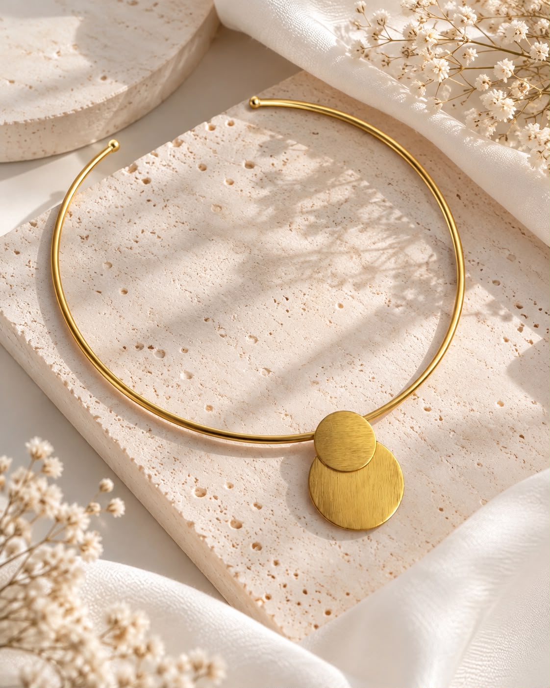 Aura Disc Statement Neckpiece