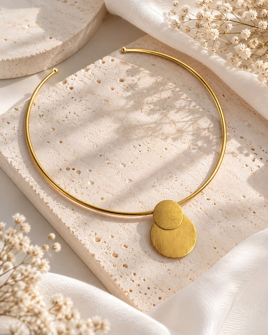 Aura Disc Statement Neckpiece