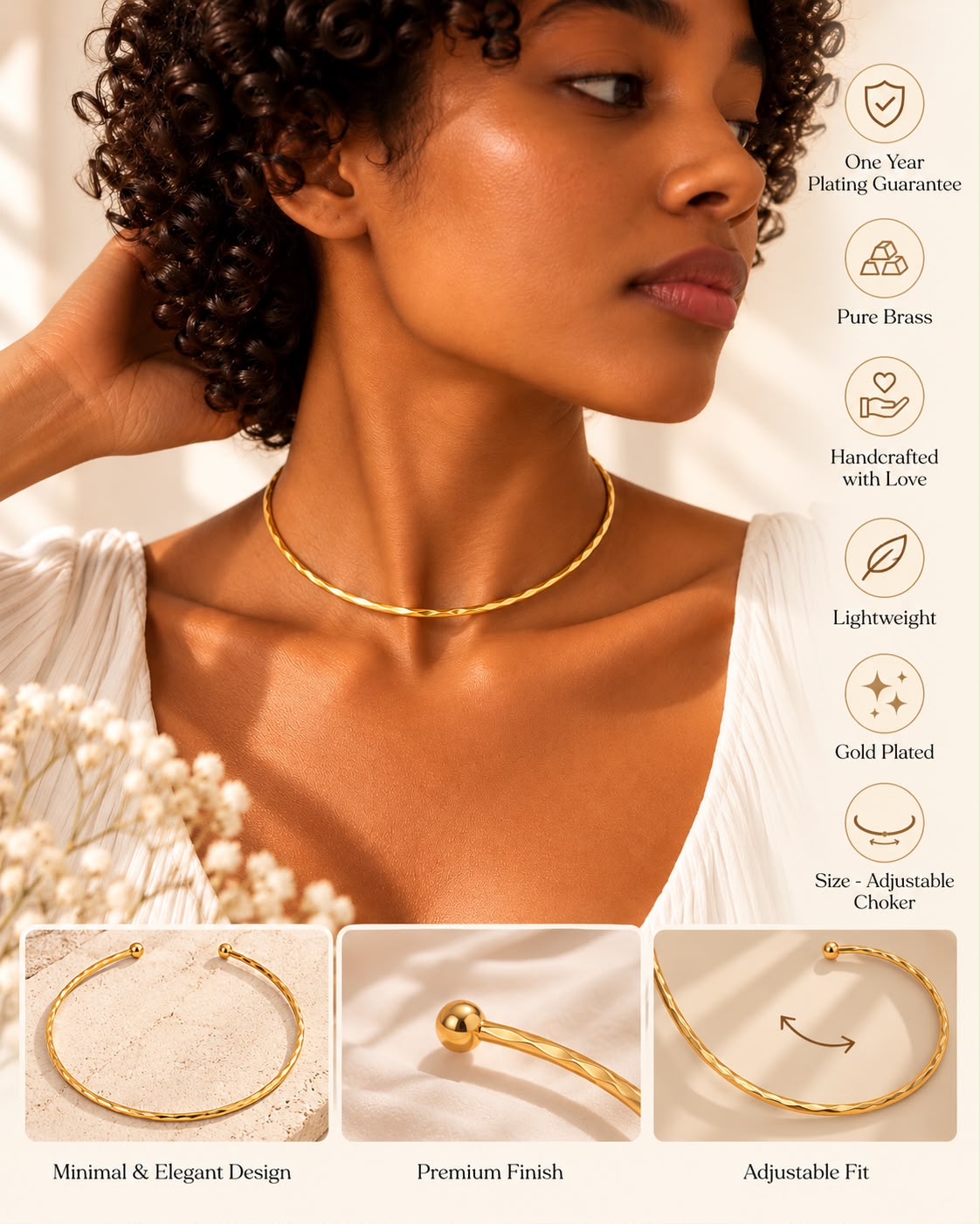 Plain Hammer Art Hasli Statement Neckpiece