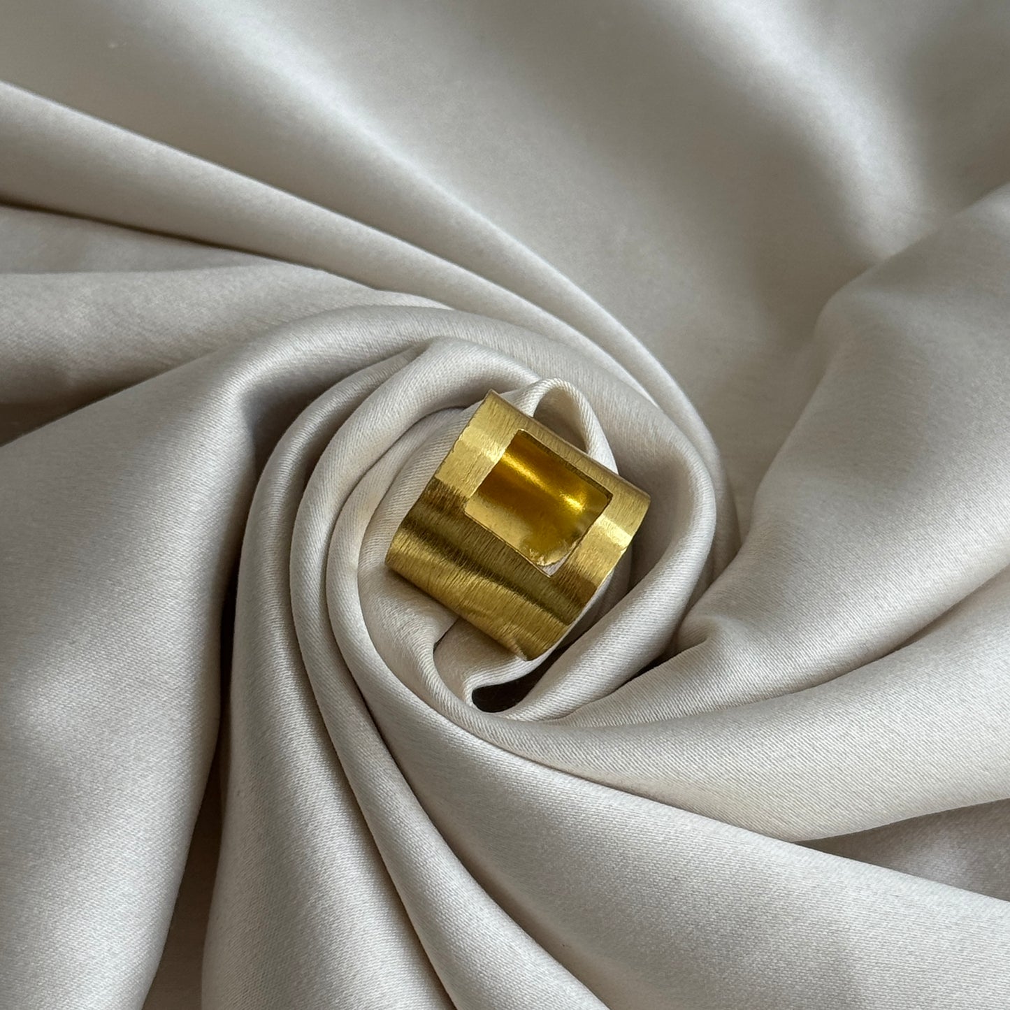 Ditalini Square Adjustable Band Golden