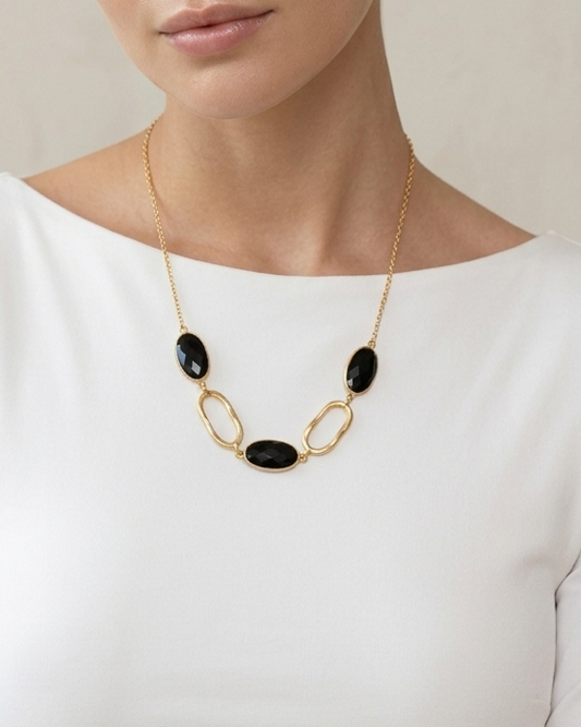 Black Tourmaline Statement Neckpiece