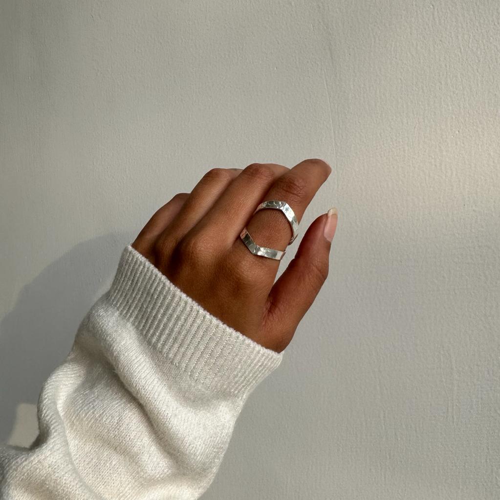 Crown Adjustable Ring Silver