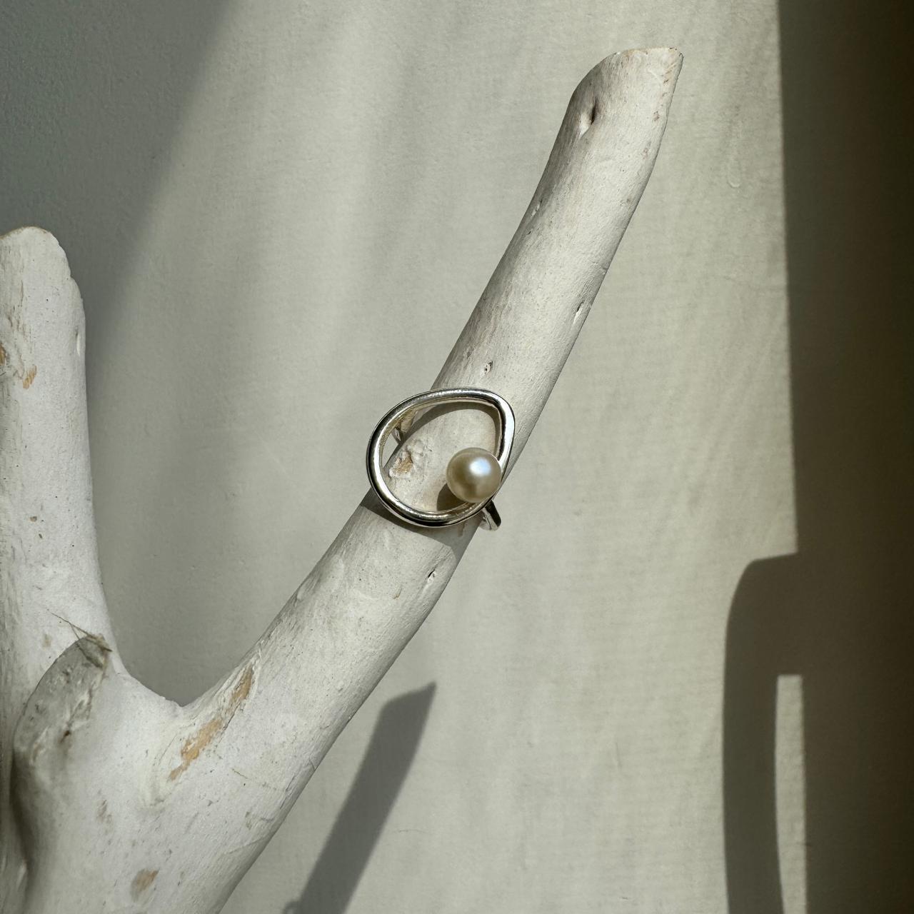 Spruce Adjustable Ring silver