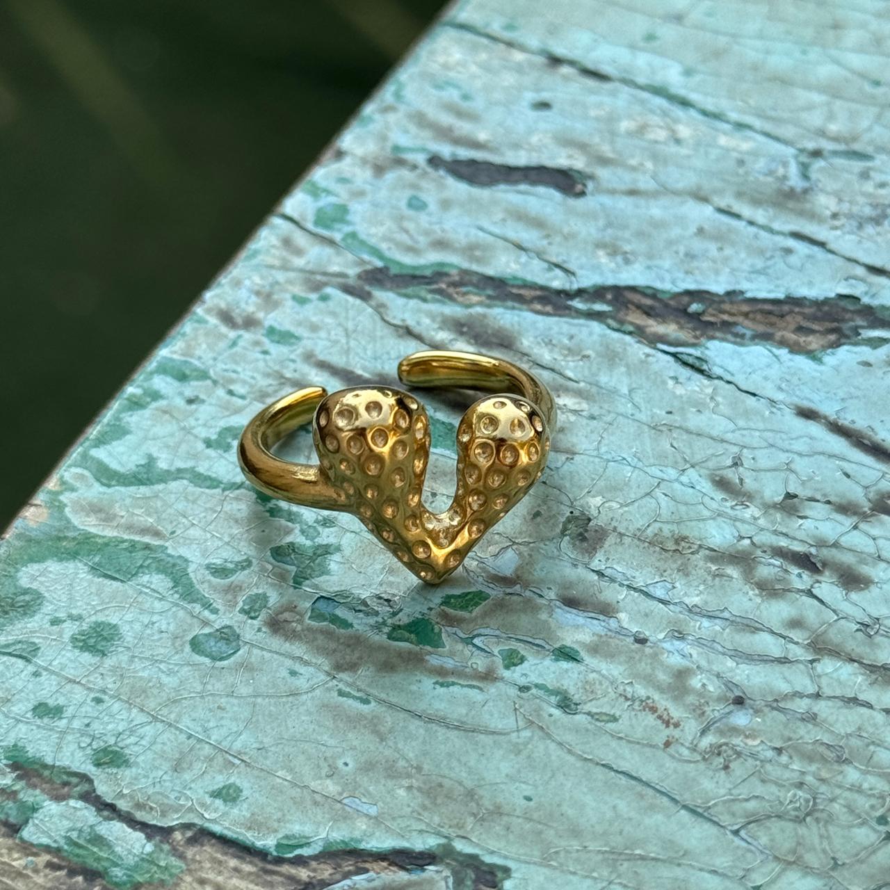Korean Heart Adjustable Ring