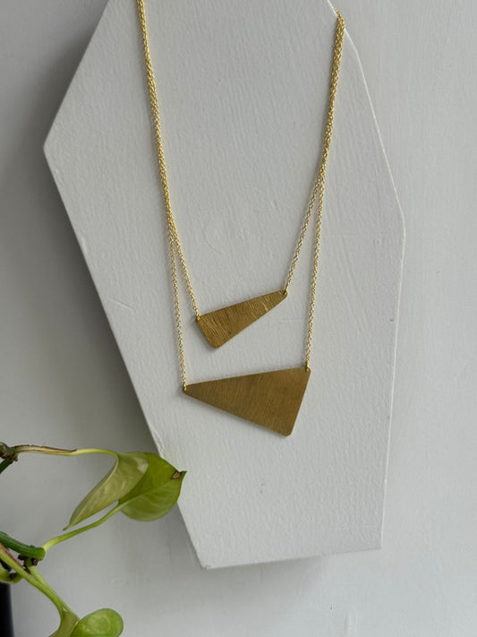 Triangle Layered Neckpiece 18kt