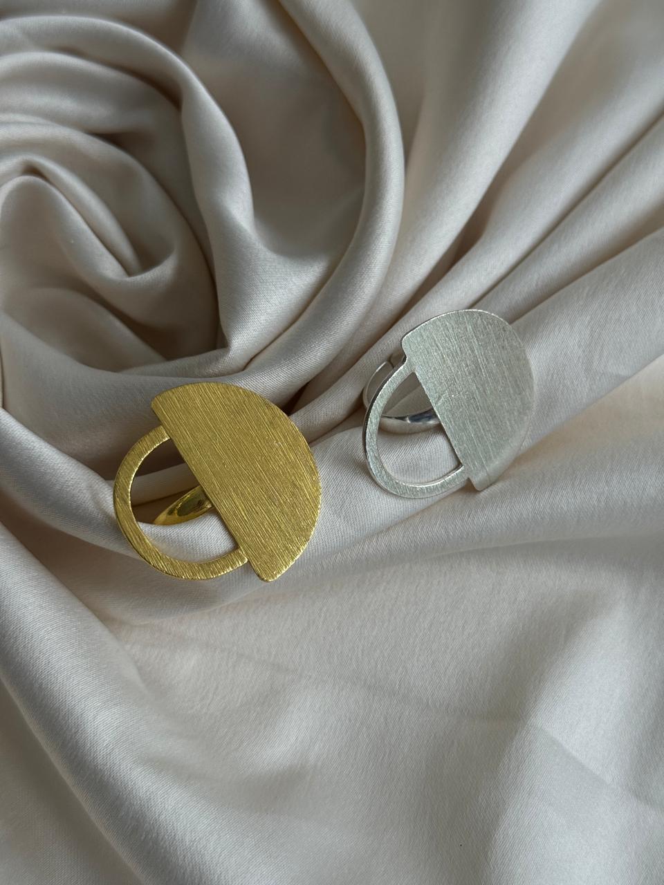 Half Circle Adjustable Ring Duo