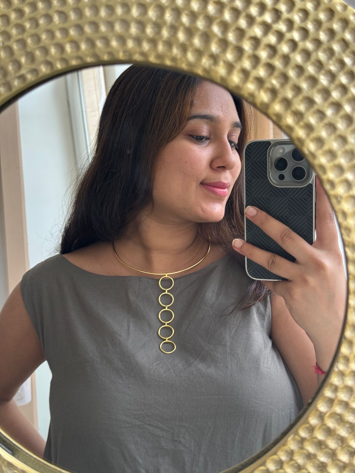Line Of Circle Hasli Statement Neckpiece