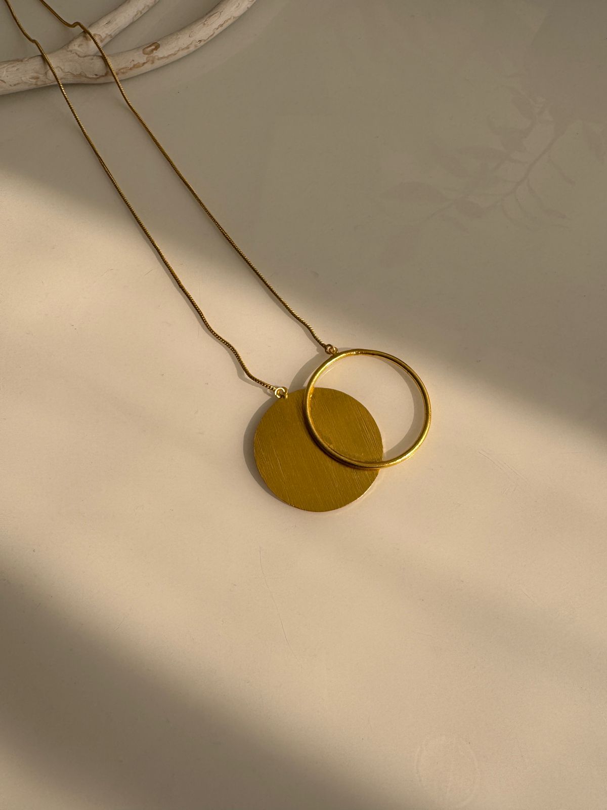 Double Circle Statement Neckpiece