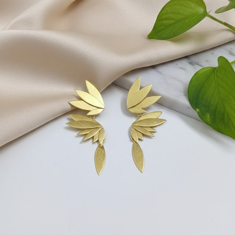 Phoenix Feather  Statement Earrings