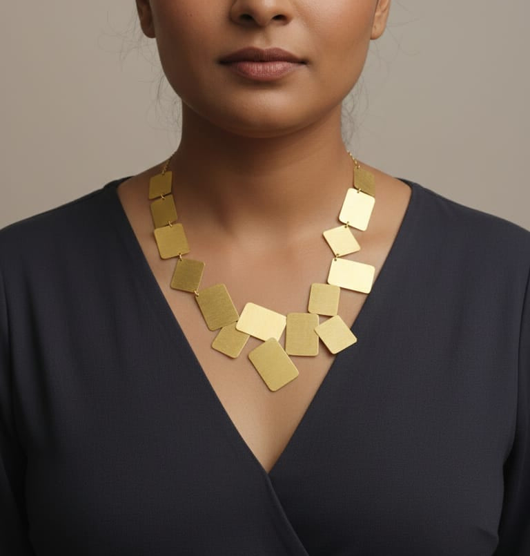 Scattered Block Statement Neckpiece