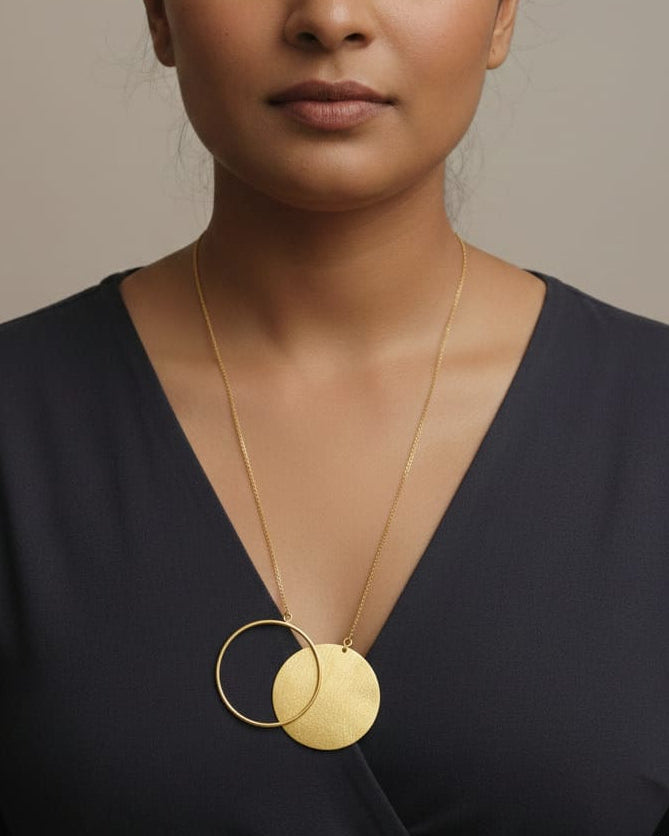 Eclipse - Double Circle Statement Neckpiece