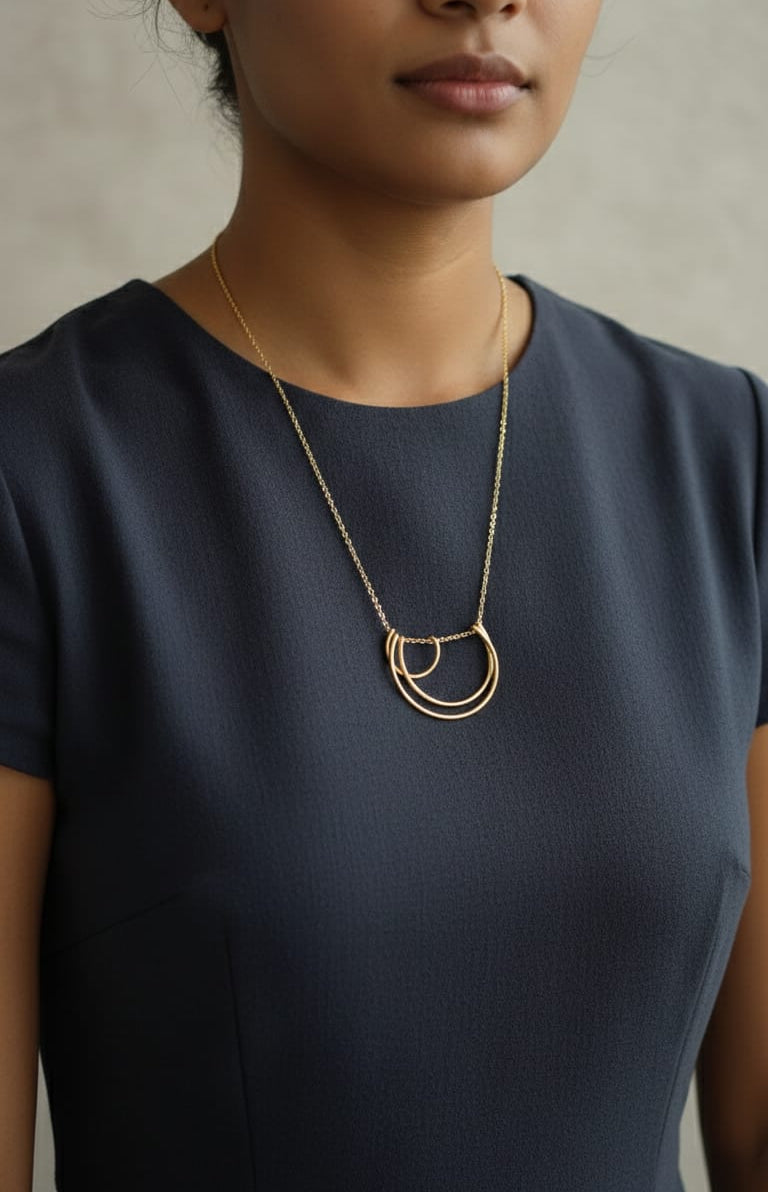 Half Circle Cluster Statement Neckpiece