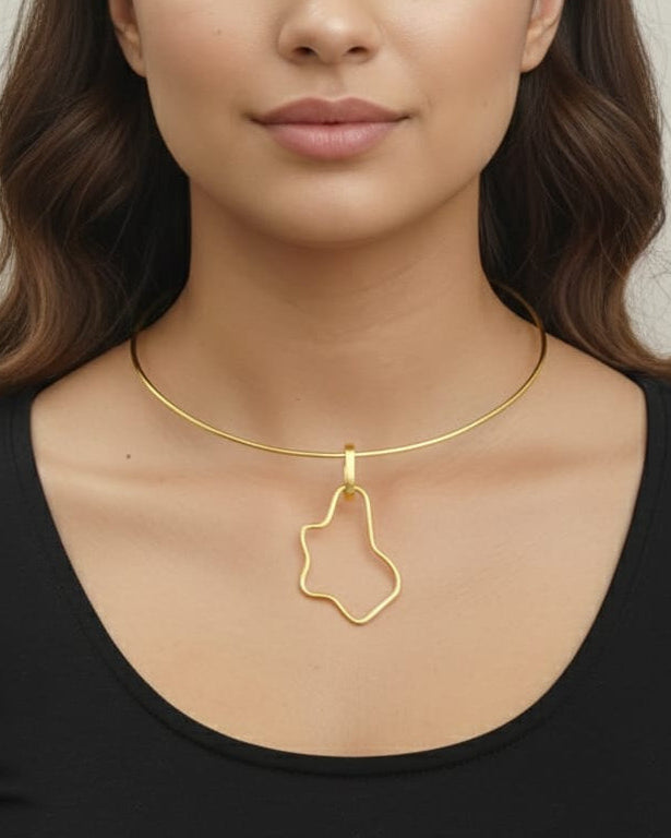 Abstract Hasli Statement Neckpiece