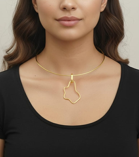 Abstract Hasli Statement Neckpiece