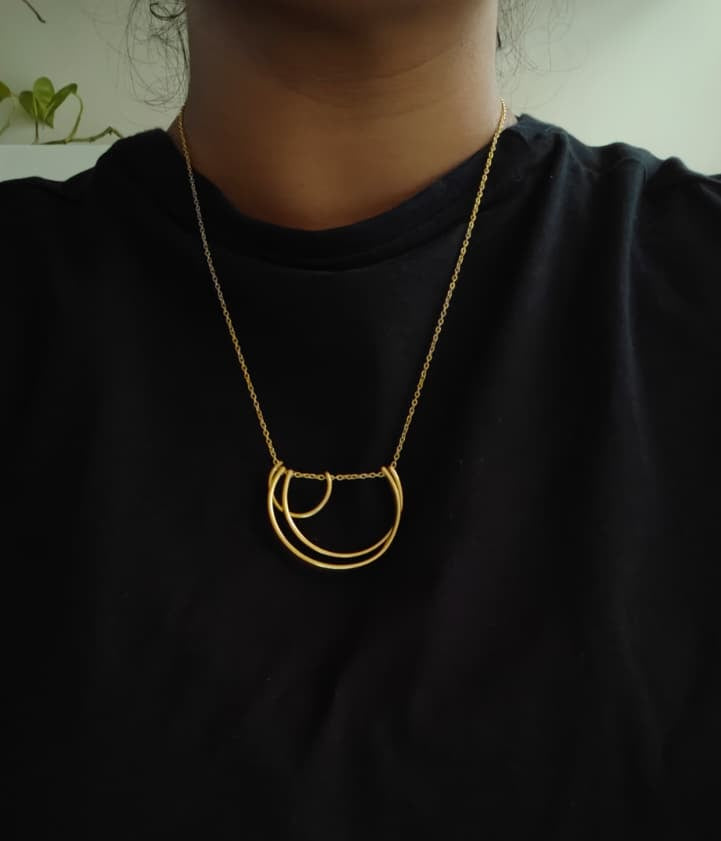 Half Circle Cluster Statement Neckpiece