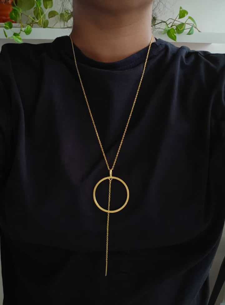 Circle Line 19” Long Statement Neckpiece