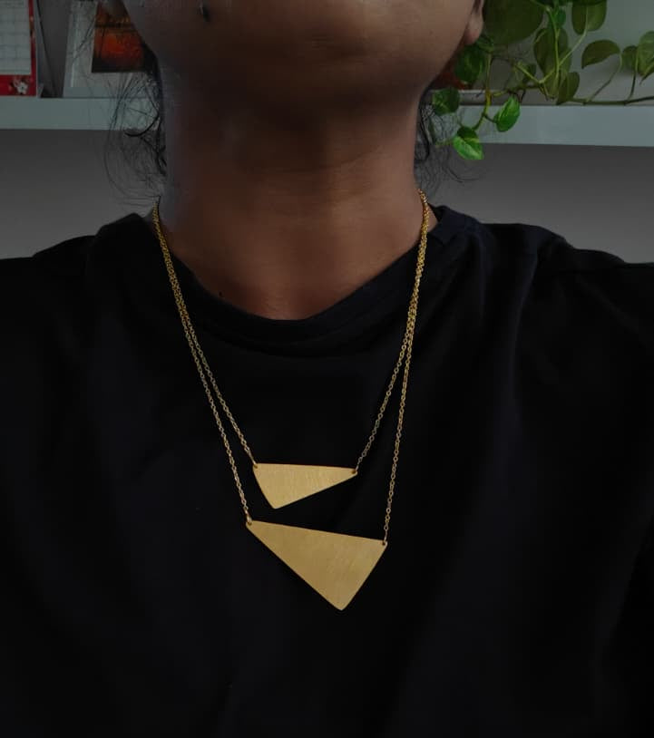 Layered Triangle Statement Neckpiece