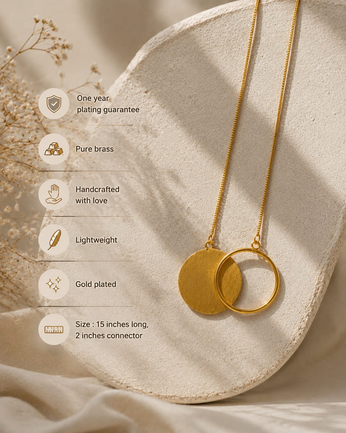 Eclipse - Double Circle Statement Neckpiece